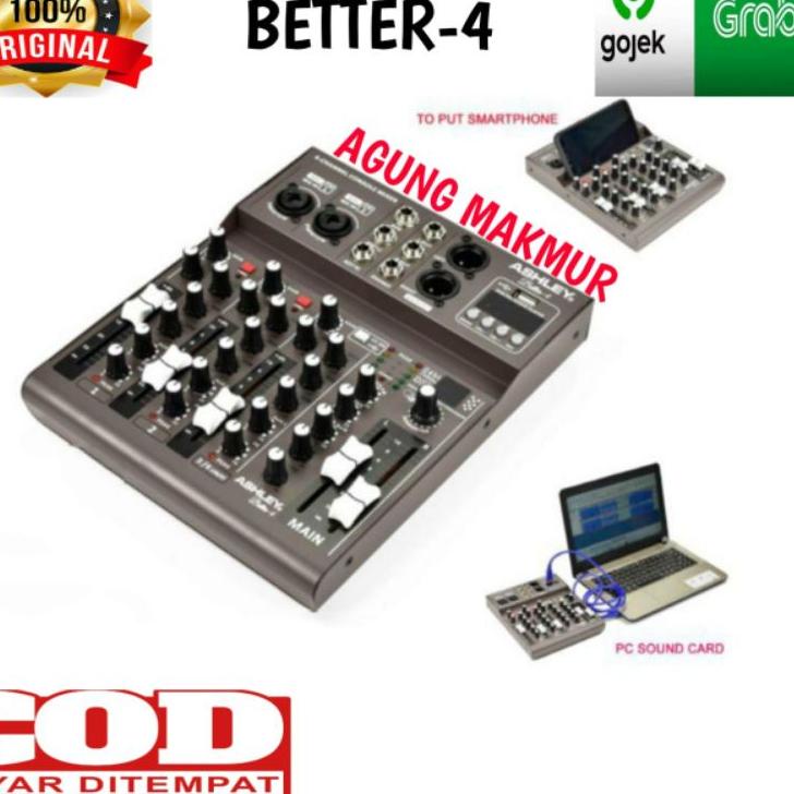 Untuk Anda--MIXER AUDIO ASHLEY BETTER4 / Ashley Better 4 ORIGINAL 4 Channel