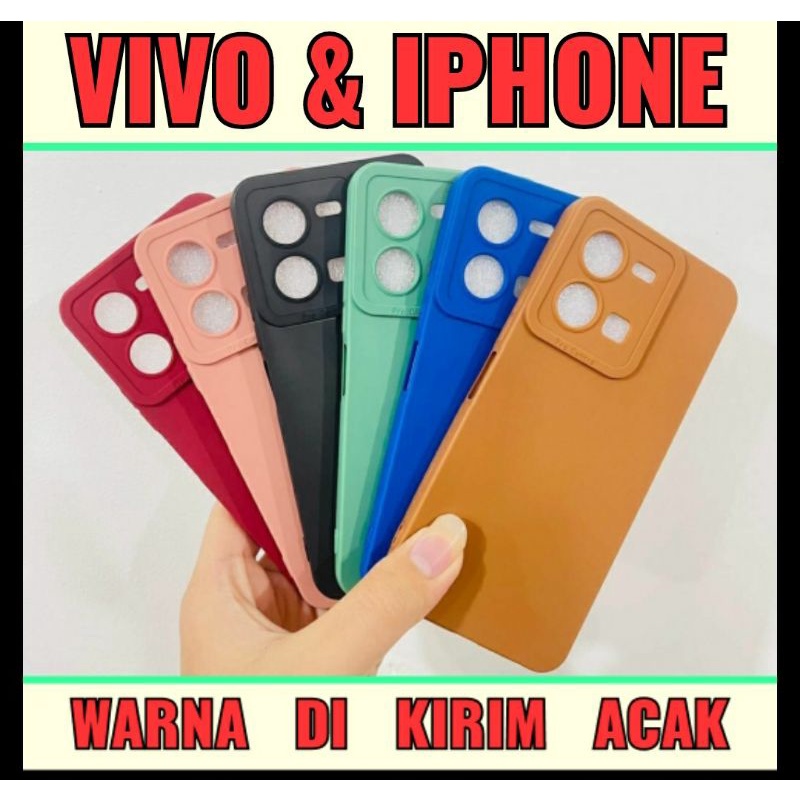 SILIKON SOFTCASE PRO CAMERA TPU MACARON PELINDUNG CAMERA VIVO IPHONE ALL TIPE