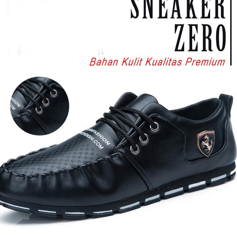 SP242 Sepatu Pria Import Kulit Sneakers Zero Casual Running 2020 Berkah