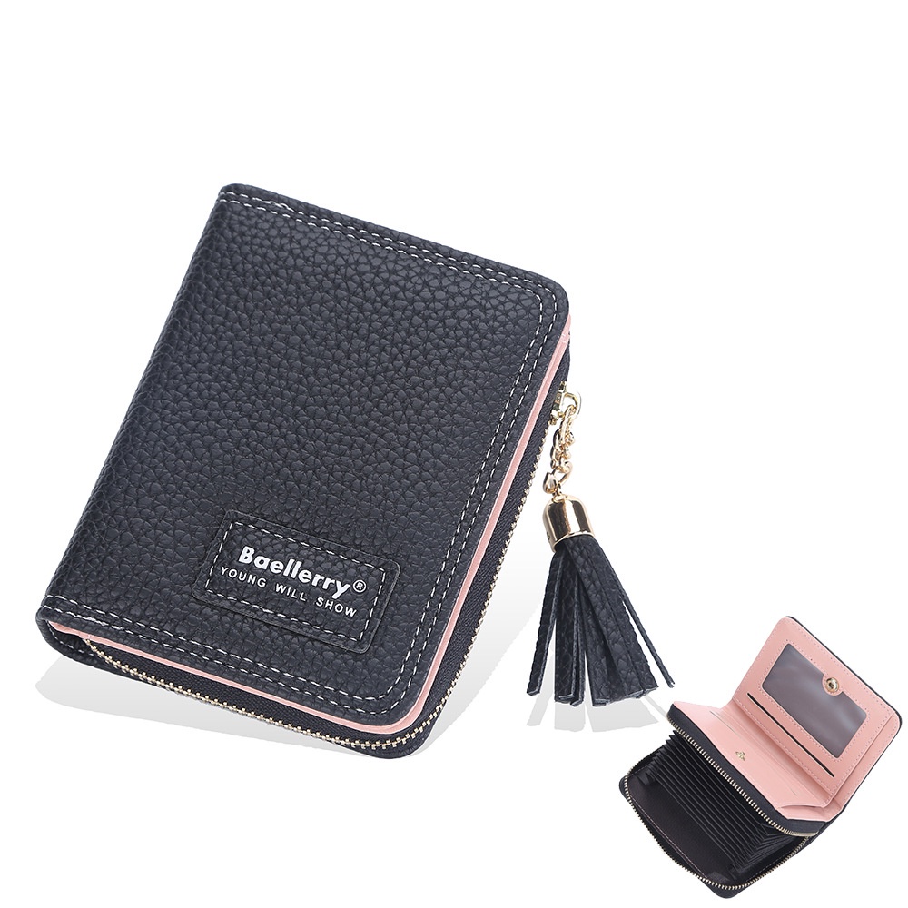 DOMPET LIPAT WANITA KECIL KULIT BAELLERRY HITAM WA597B5 ORI COPELEA KOREA REMAJA KARTU KEKINIAN UANG KOIN PREMIUM RESLETING FASHION IMPORT BRANDED BATAM LUCU SIMPLE