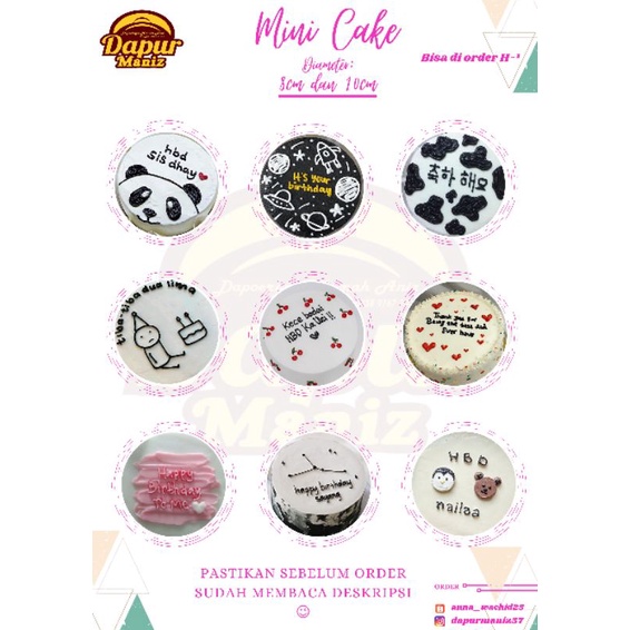 Mini Cake / Bento Cake / Kue Ulang Tahun Mini
