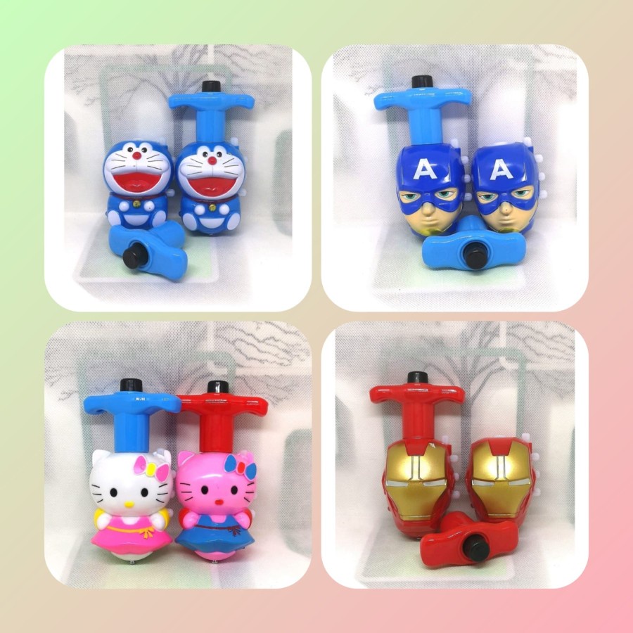 VIOLAKINGDOM Mainan anak Gangsing Karakter / Mainan anak gangsing motif