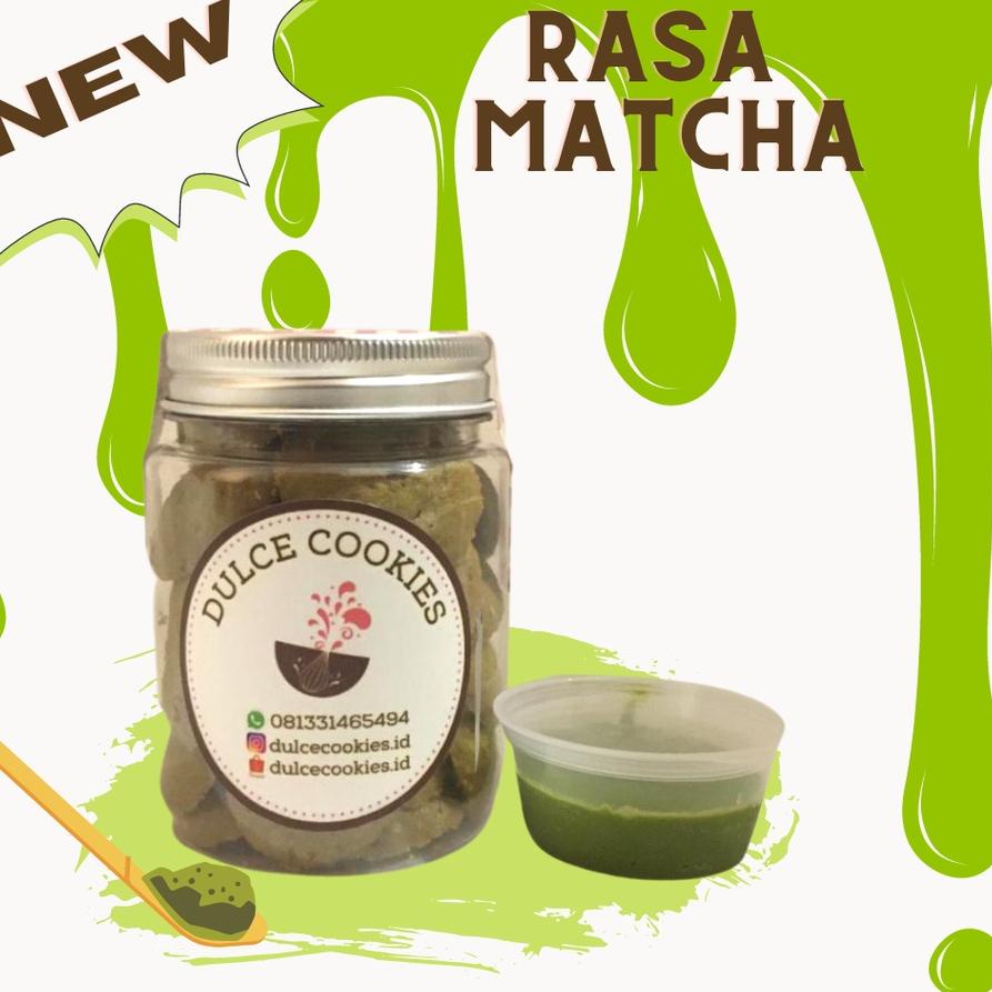 

Model Baru Matcha Dulce Cookies Jar Bite Size with Melted Matcha Sauce Cocok Untuk Hampers Natal | Reseller Dropship Welcome++