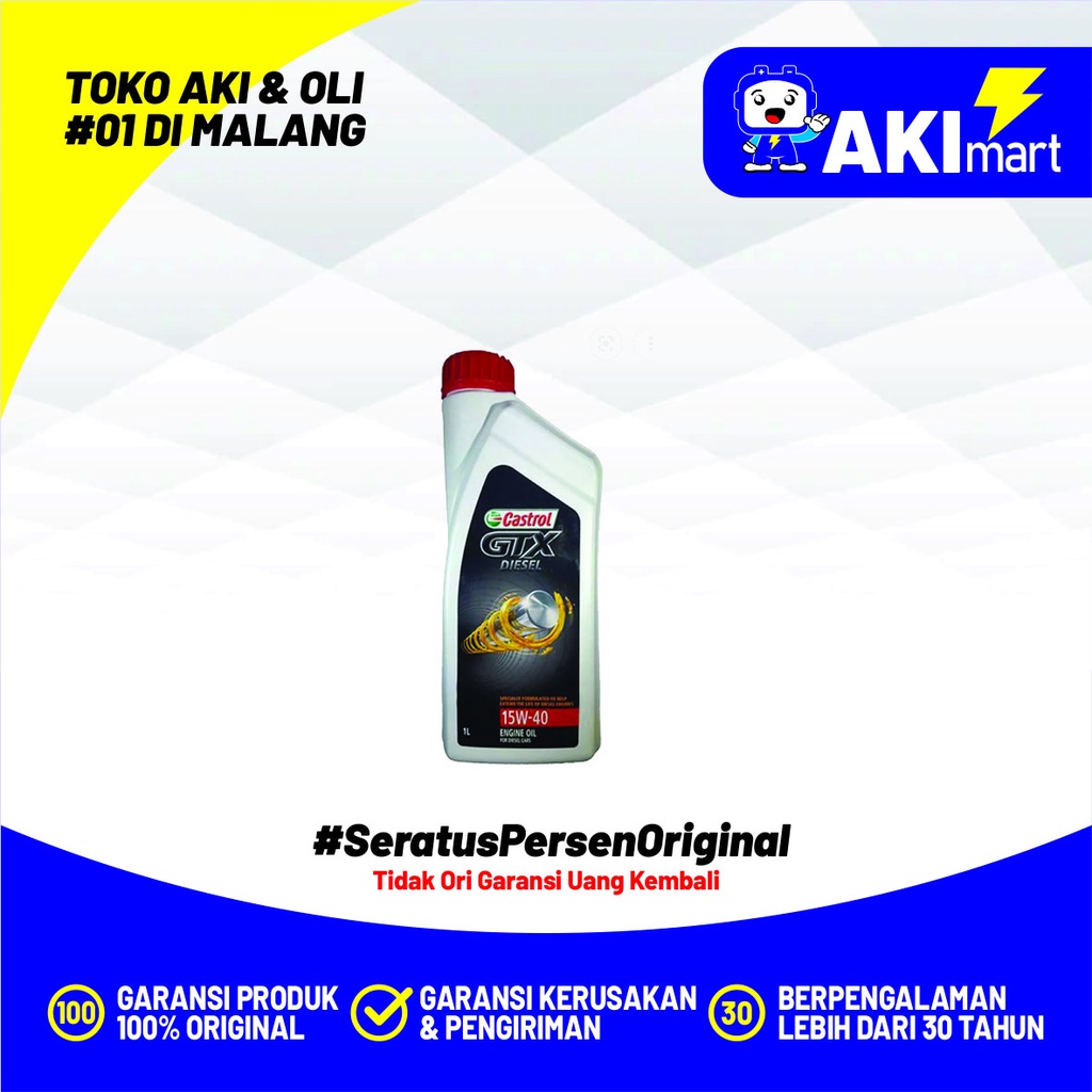 OLI CASTROL GTX DIESEL 15W 40 1 LITER