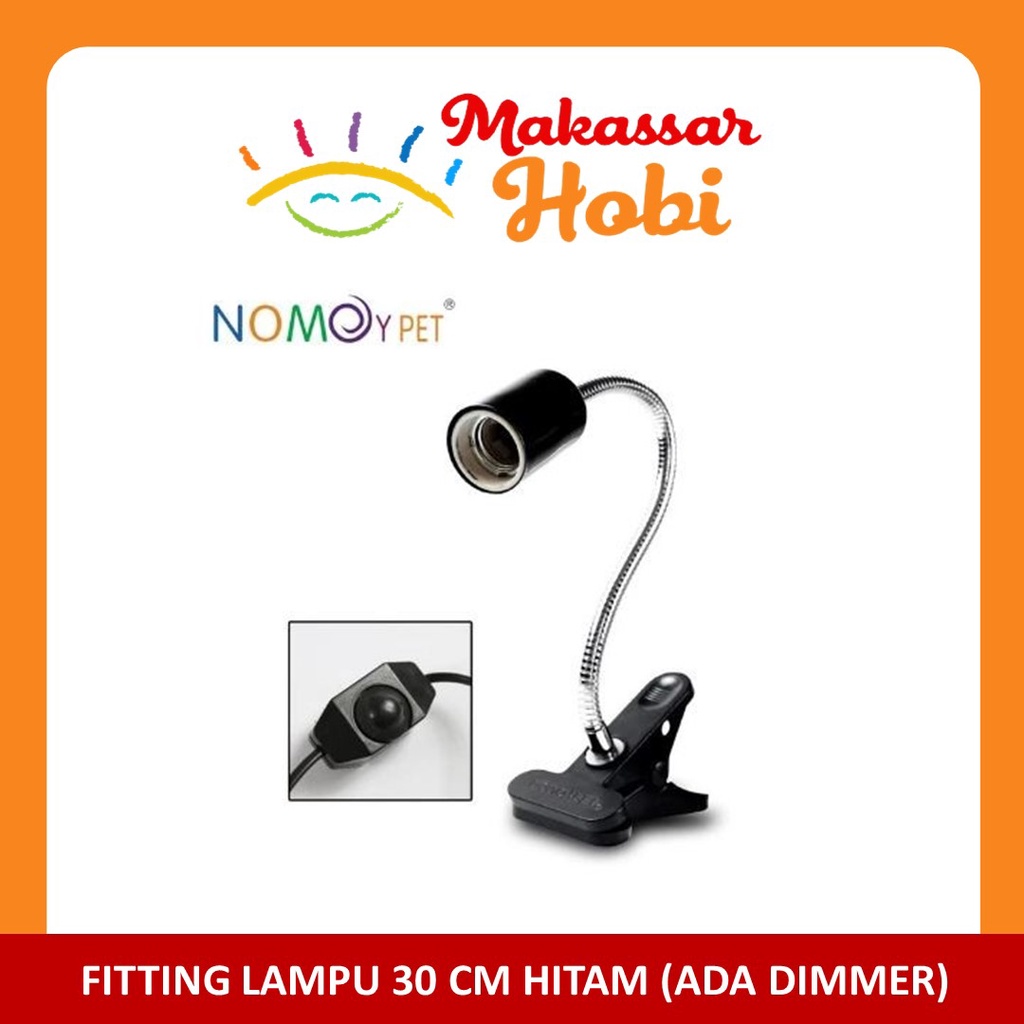 Holder Penjepit Fitting + Dimmer Lampu Kura Kura Reptil Burung UVA UVB