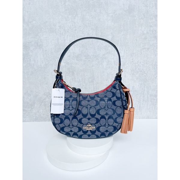 COACH KLEO HOBO DENIM