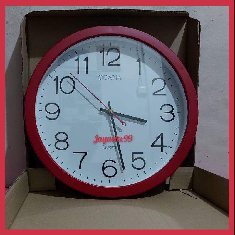 OGANA Jam Dinding Analog/ Dekorasi Dinding  Jam Diameter 32cm