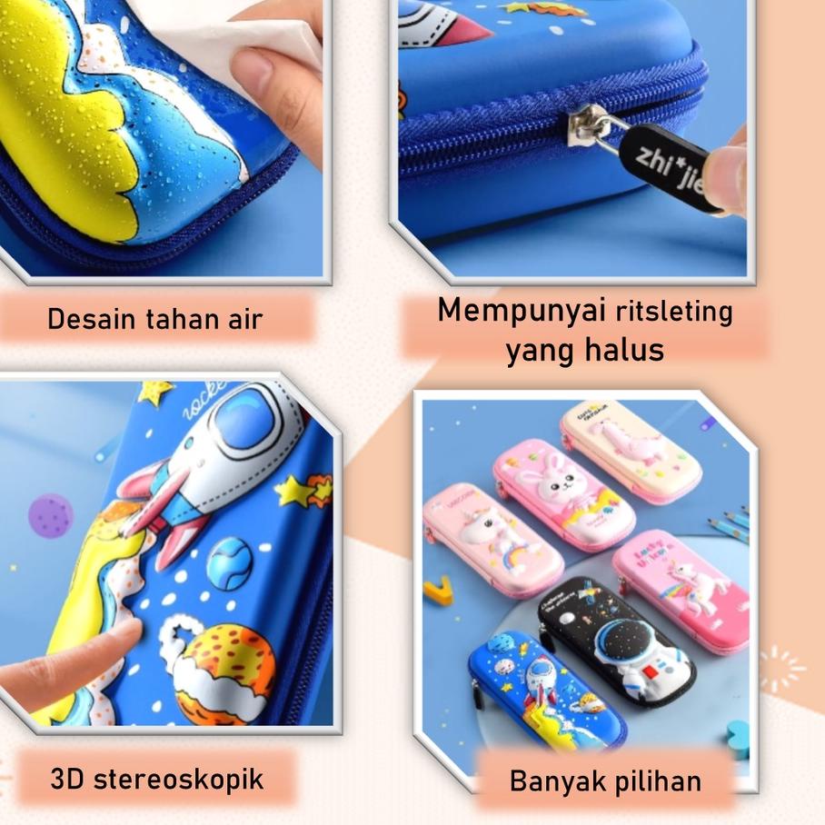 

Trendy !! Tempat Kotak Pensil Anak 3D Karakter Cars Astronot Galaxy Aesthetic Bahan EVA Timbul Anti ,.