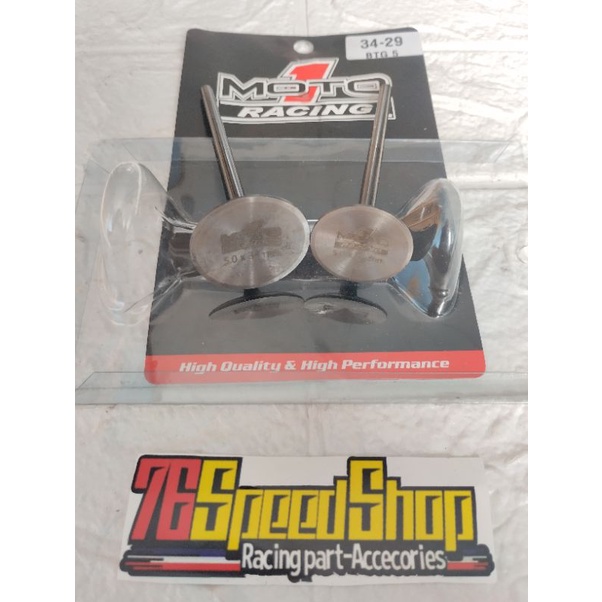 Payung Klep Moto1 Racing ukuran 34 29 Batang 5mm Klep Moto1 34 29 batang 4,5mm