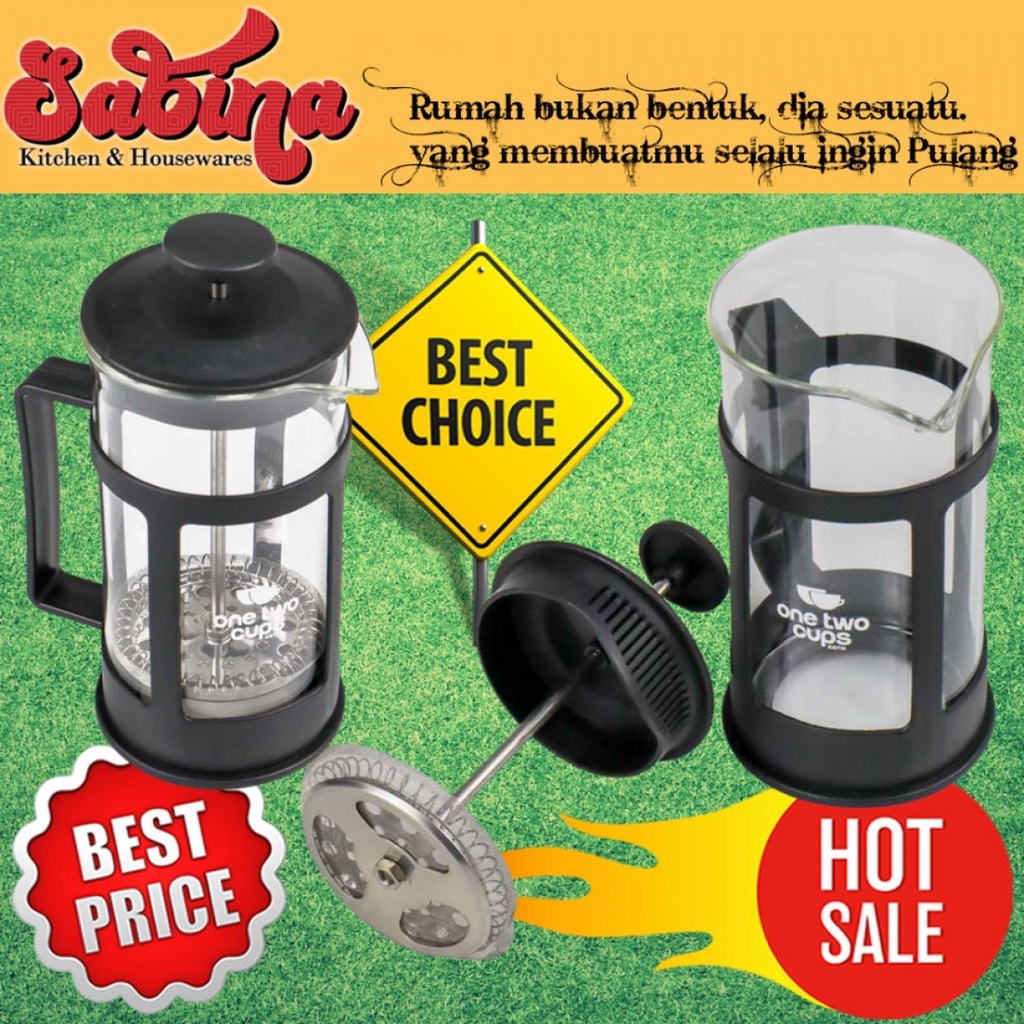 Teko Pot Ceret Membuat Kopi French Press Coffee Maker Kaca Transparan 7RHZCVBK