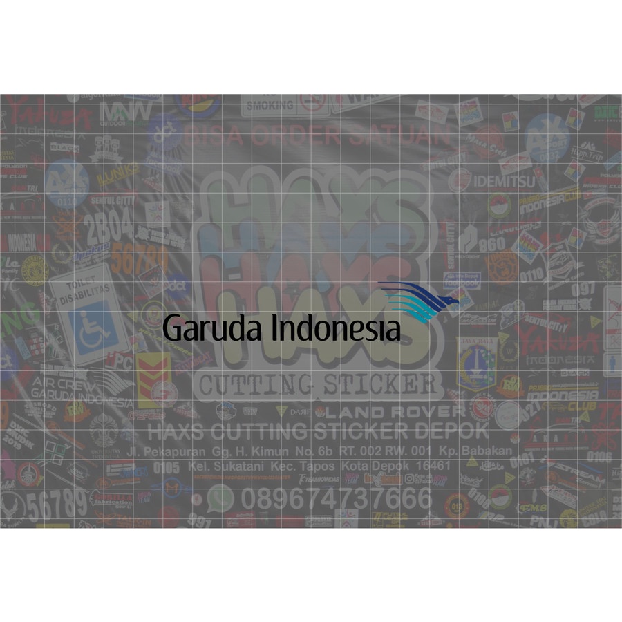 Cutting Sticker Garuda Indonesia 10 Cm 3 Warna Untuk Motor Mobil