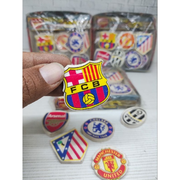 

penghapus/eraser pensil model club bola rendom 12 pcs