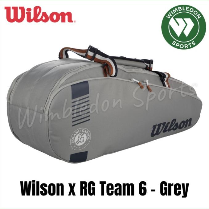 [ COD ] Tas Wilson Roland Garros Team 6pack GREY / Wilson Roland Garros 6R Bag