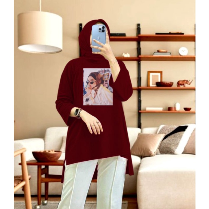 Tunik hijab basic oversize bahan BEBYTERRY 07