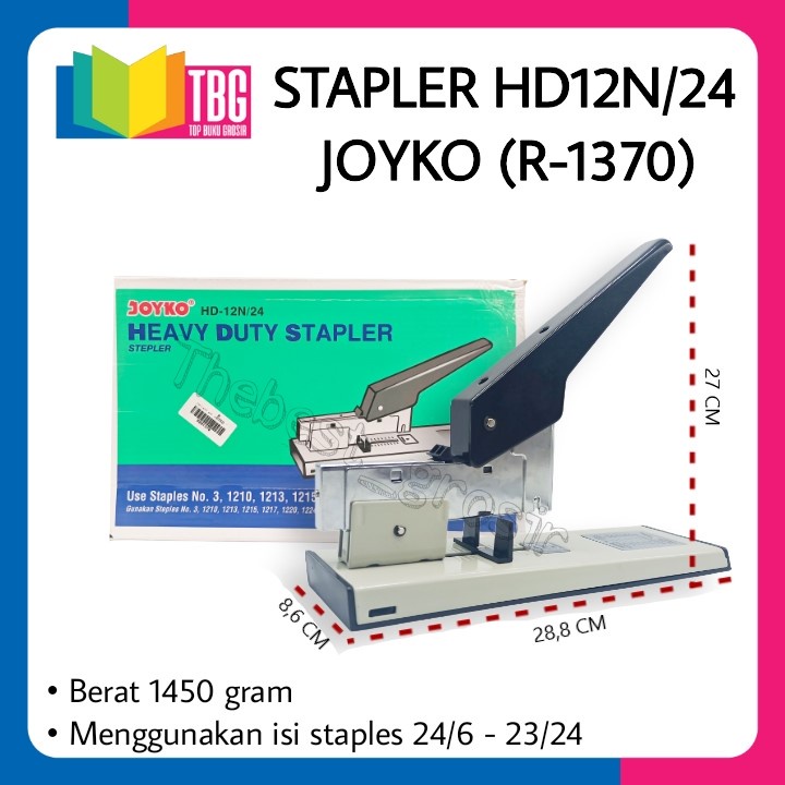 

1 PCS STAPLER HD12N/24 JOYKO / STAPLER JILID JOYKO / HEAVY DUTY STAPLER (R-1370)