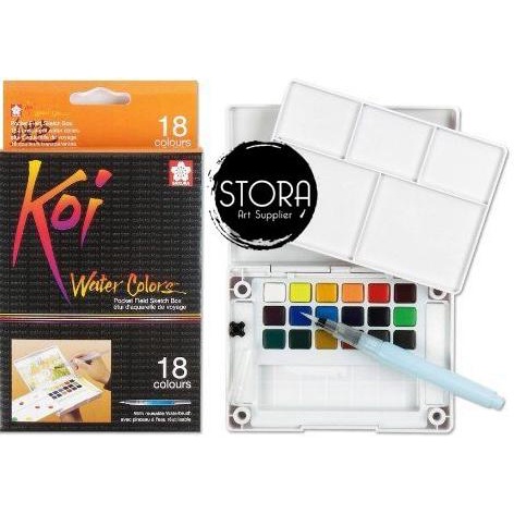 

[COD] sakura Koi Watercolor 18 Pocket Field Sketch Box Cat Air 18 Warna GRATIS ONGKIR Kode 1221