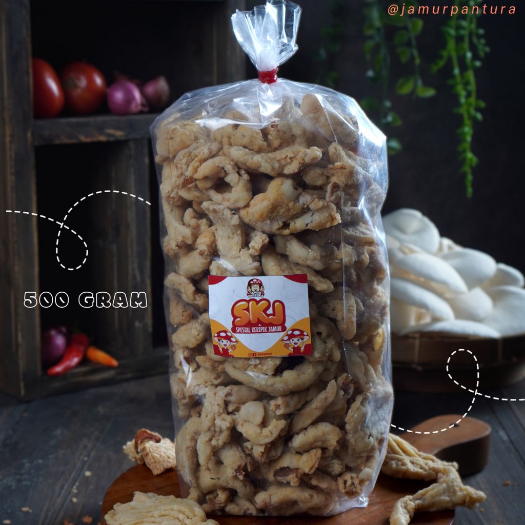 

(HEMAT) KERIPIK JAMUR TIRAM SKJ 500 GRAM / KILOAN SNACK / JAMUR PANTURA / JAMUR KRISPY / OLEH OLEH / JAMUR CRISPY ENAK