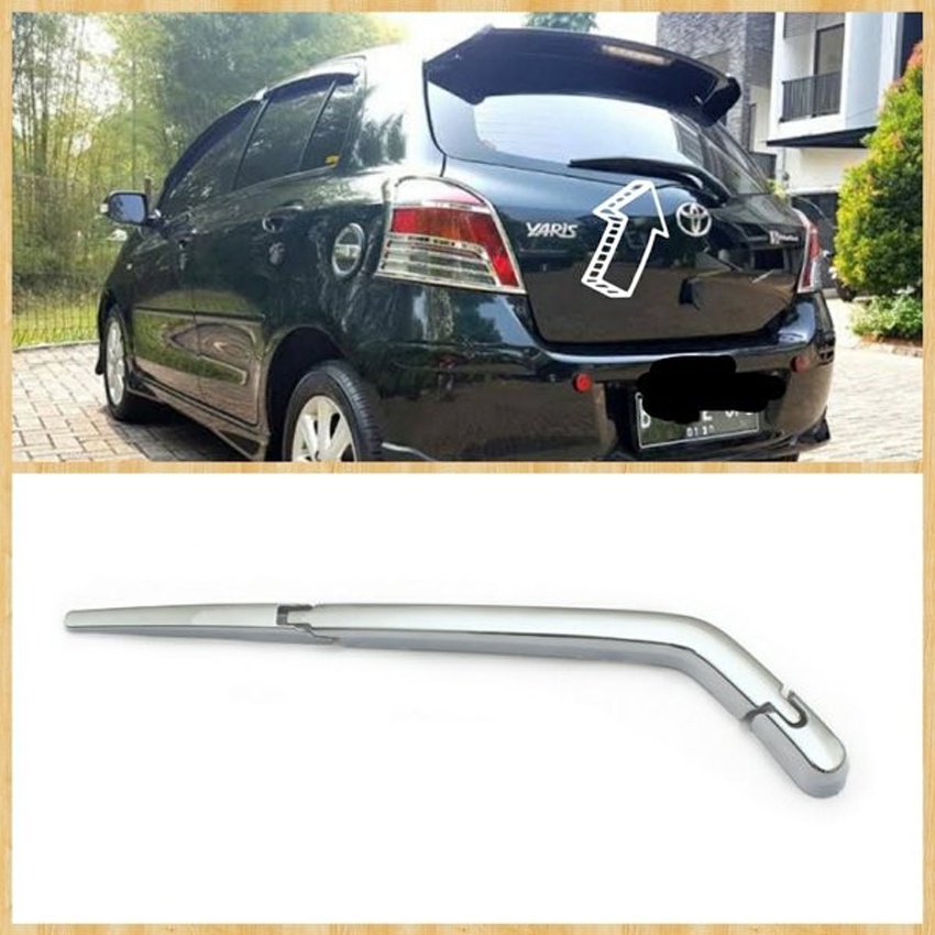 cover wiper belakang CHROME toyota mobil yaris 2007 sampai 2011