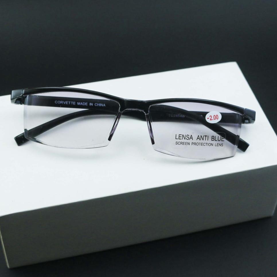 Menarik 245/KACAMATA MINUS LENSA HITAM GRADIASI/KACAMATA MINUS FRAMELESS TANPA FRAME/KACAMATA MINUS 