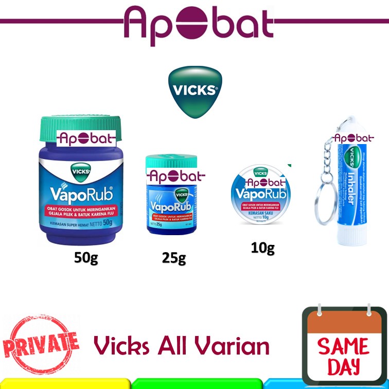 - ApObat - Vicks VapoRub Gosok Anak Vapo Rub Vick Balsem Viks Inhaler 10 gr 25 gr 45 gr Fiks Ficks