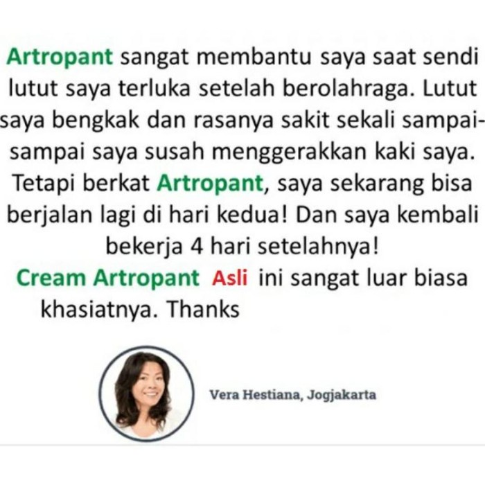 TERBATAS PROMO ARTROPANT CREAM ORIGINAL ASLI KRIM HERBAL U/ SENDI TERLARIS