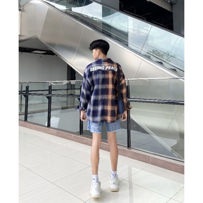 Geso x Seeing Peace - Kemeja Flanel Two Colour
