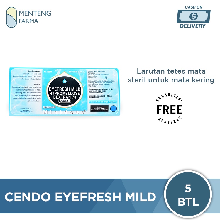 Cendo Eyefresh Mild Minidose 0.6 mL - Obat Tetes Iritasi Mata