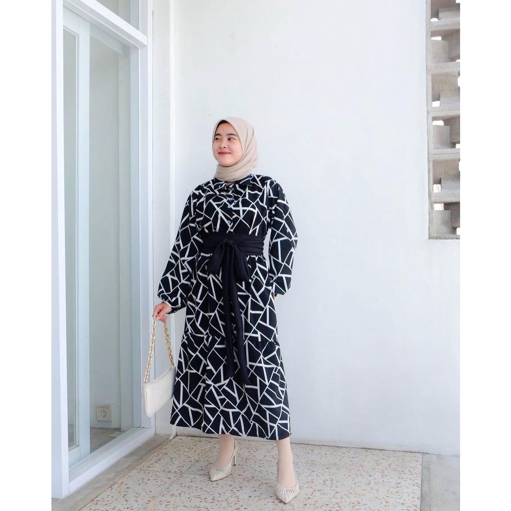 KUMMY MIDI DRESS - MIDI DRESS - DRESS OVERSIZE - PAKAIAN WANITA