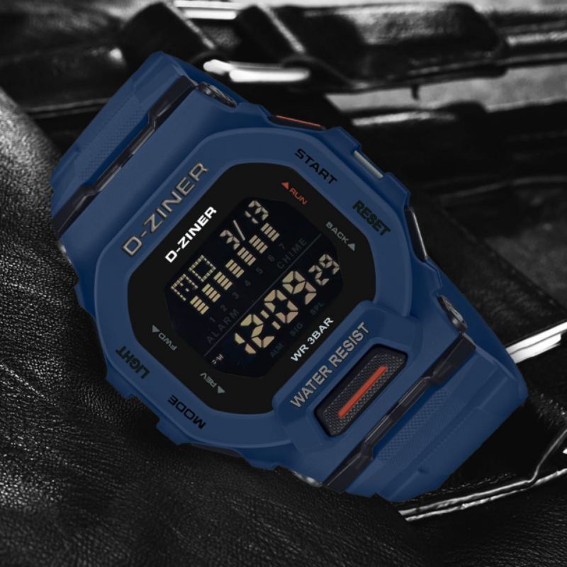 Jam Tangan Digital Pria WanitaD-ZINER 8312 Original diameter 40mm water resist