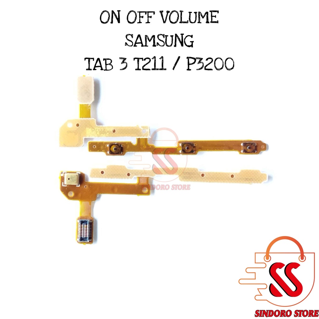 Flexible On Off Volume Mic Samsung Tab 3 T211 P3200 Fleksibel Tombol Power Volume