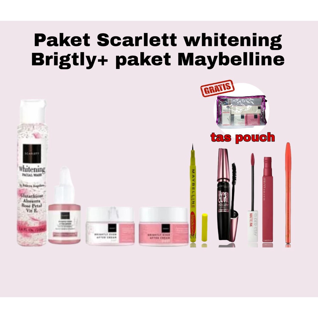 paket wajah scarlett whitening  brightly / paket acne / scarlett face skincare facial