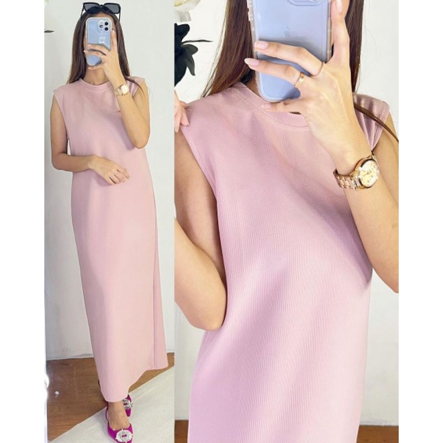 INNER DRESS RAJUT KNIT TANPA LENGAN / SPAN DRESS