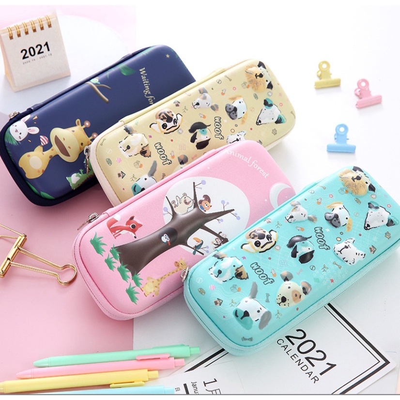 Tempat Kotak Pensil Anak Karakter Lucu unik 3D Timbul Waterproof CS010
