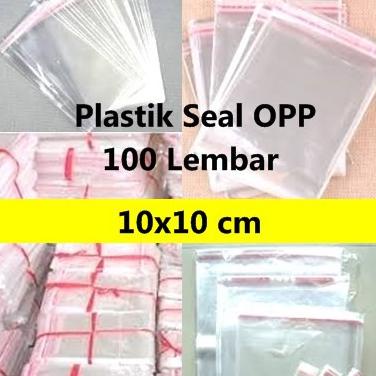 

ヶ Kantong Plastik OPP Seal Lem Perekat 10x10 cm 1 Pack isi 100 Lembar Kemasan Kue Souvenir Undangan ㍿