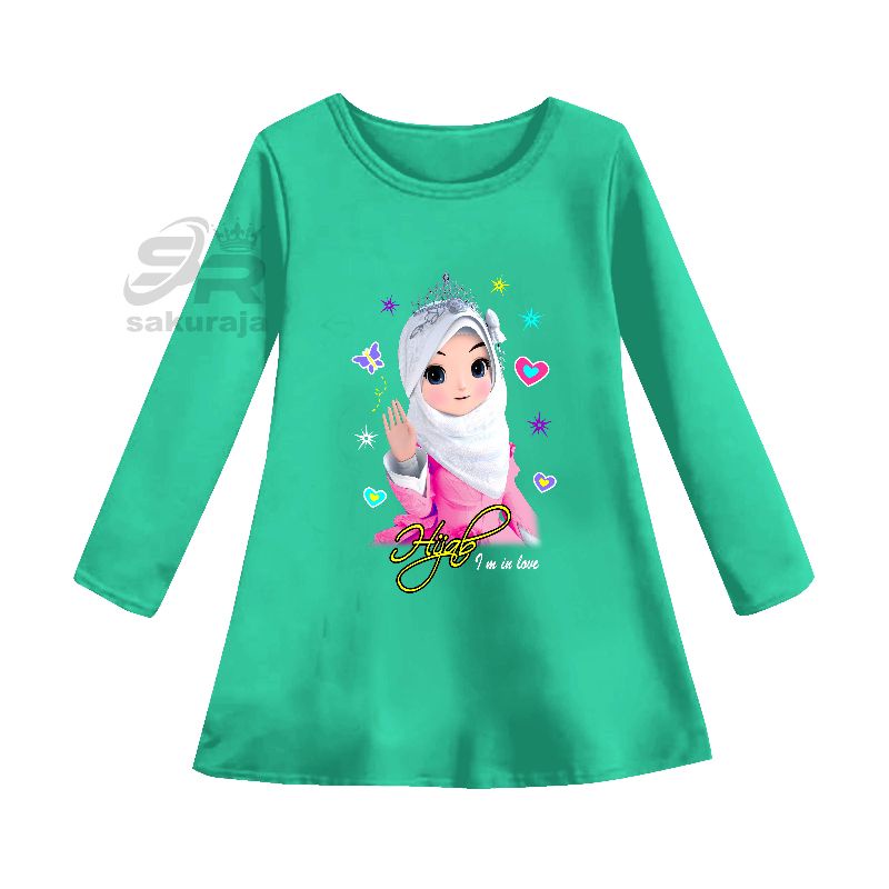 baju tunik muslimah anak/gambar hijab/umur 3-15 tahun