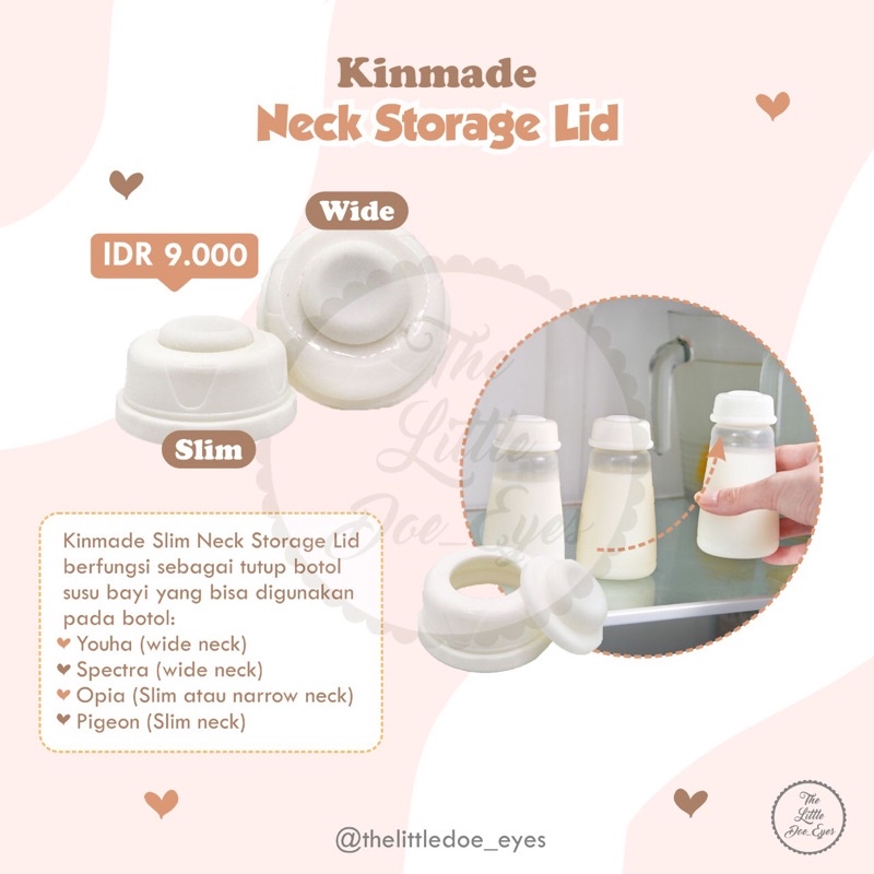 Kinmade Neck Storage Lid Slim / Wide / Tutup Botol Susu