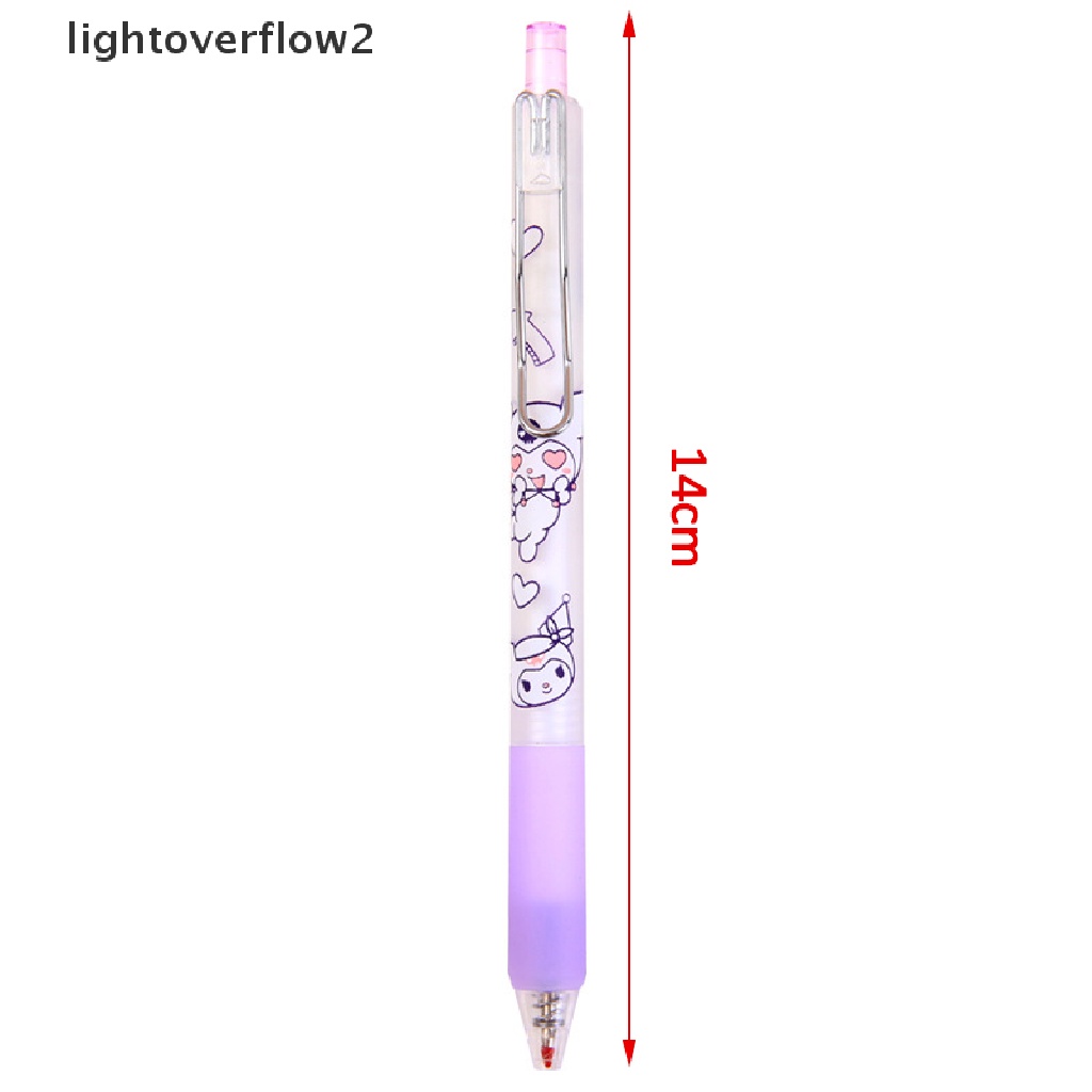 (lightoverflow2) Pulpen Gel Motif Kartun Warna Ungu Untuk Sekolah / Kantor