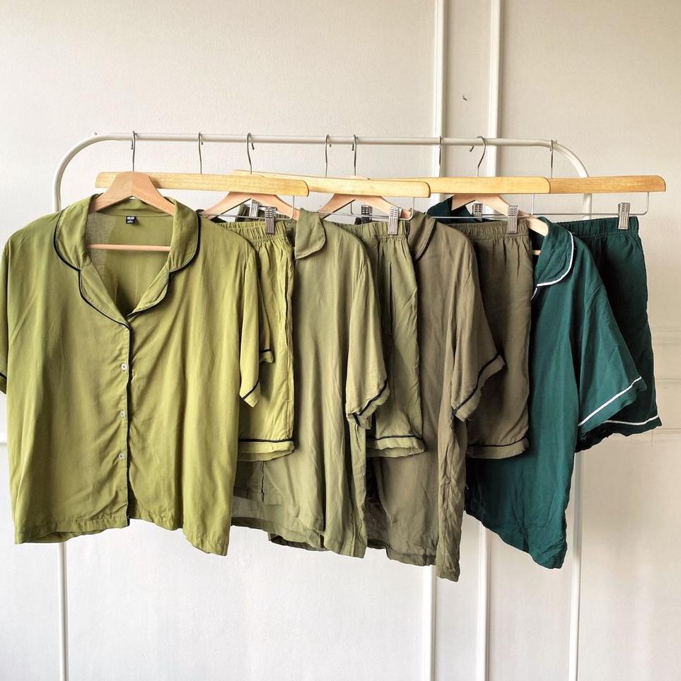 ARTc1C6o--(1 SET) UNIQLO UNQ Homewear Shorts Set - Sleepwear Set - Atasan dan Bawahan - Baju Rumah C