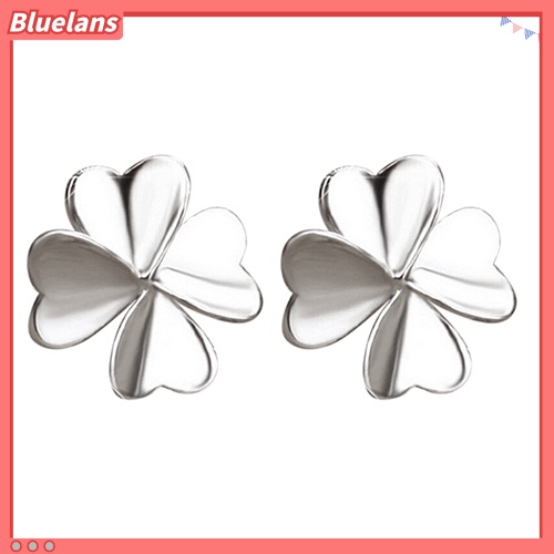 Bluelans Women Cute Flower Earrings 925 Sterling Silver Ear Studs Wedding Jewelry