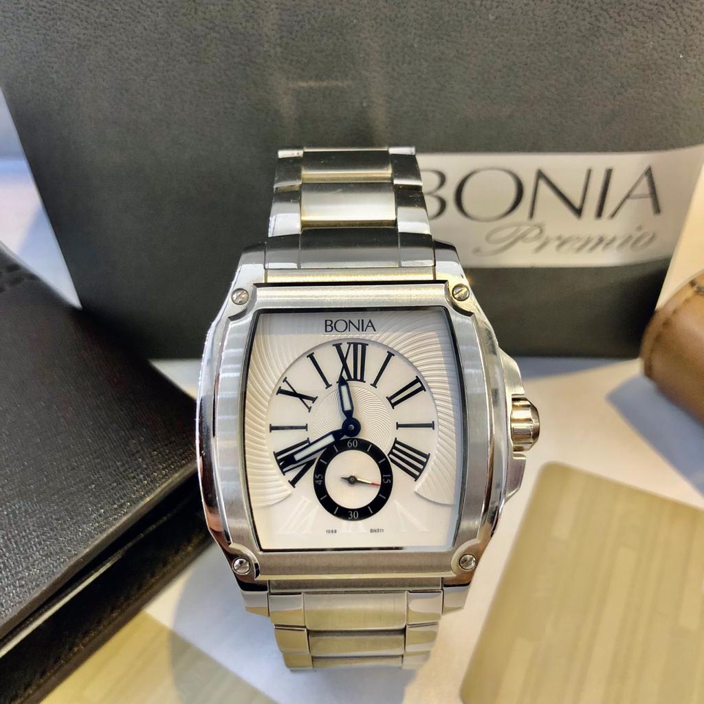 Limited Stock Jam Tangan Pria Original Brand BONIA B511-1313  Men Watch Material Case Dan Strap Stai