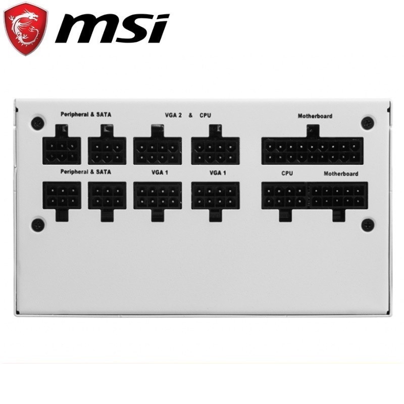 Power Supply MSI MPG A750GF WHITE 750W 80+ GOLD FULL MODULAR PSU