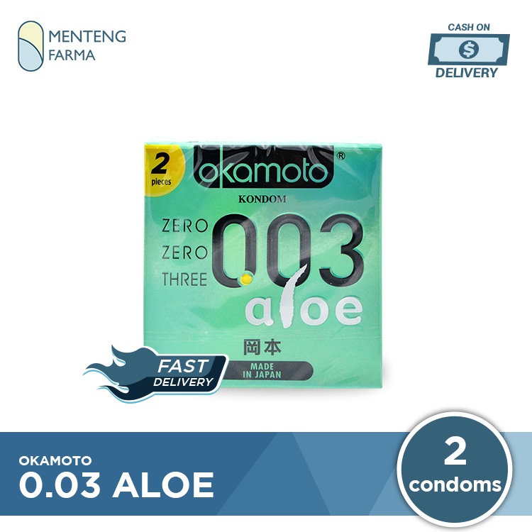 Kondom Okamoto 003 Aloe 2 Pcs - Dengan Aloe Vera Essence