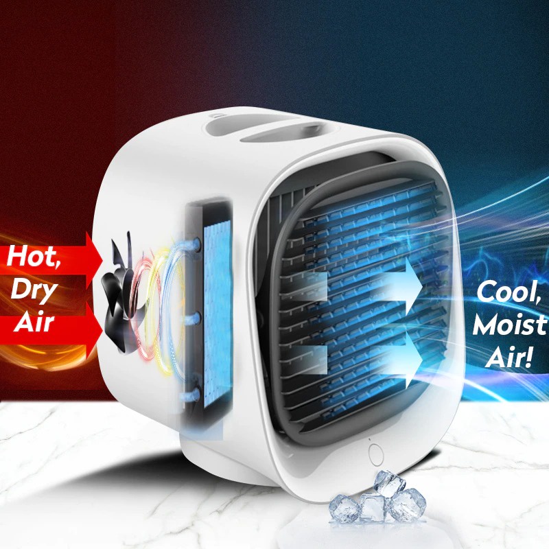 Air Cooler Mini Fan AC Kipas Penyejuk Ruangan 300ml - M201 - White