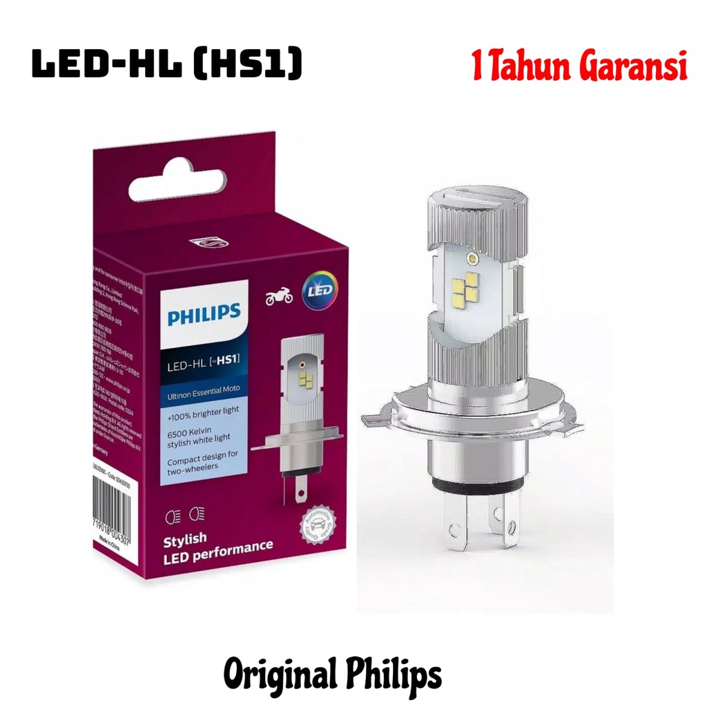 Philips M5 LED Lampu Depan Motor Bebek Matic Hi Low Putih