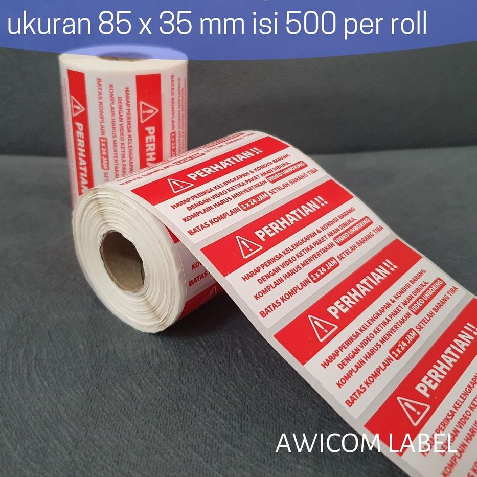 

Trend ハ Stiker Wajib Video Unboxing ukuran 85x35 isi 500
