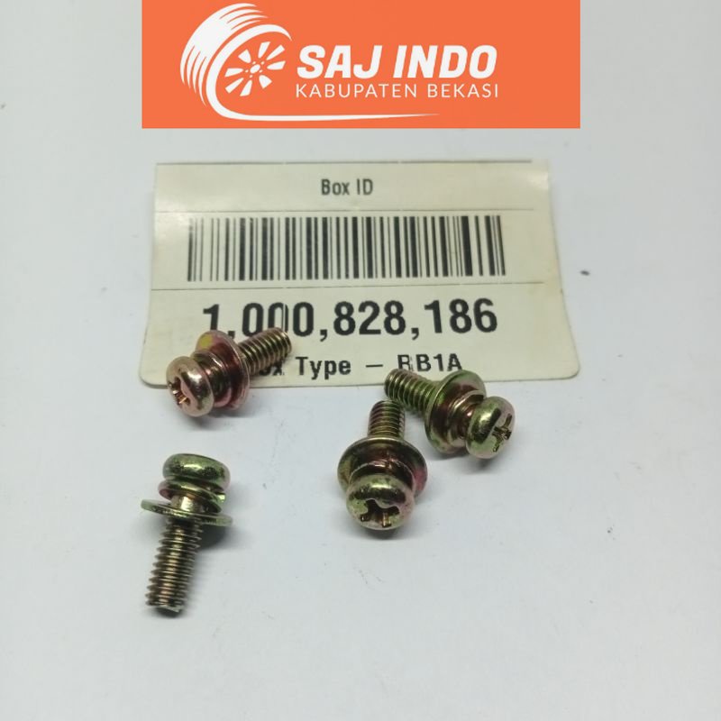 BOLT M4X12 ORIGINAL BAUT 7 M4 1,2CM BAUT KARBULATOR DOBELE RING BAUT ORI