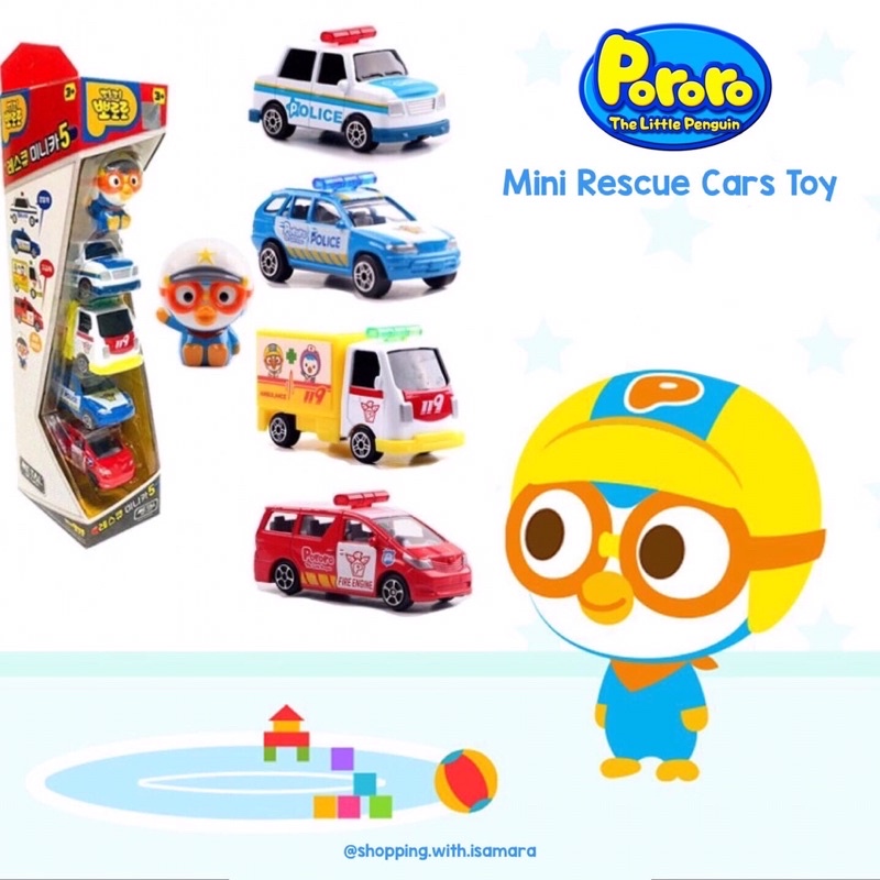 Pororo Mini Rescue Cars Toy / Mainan Mobilan