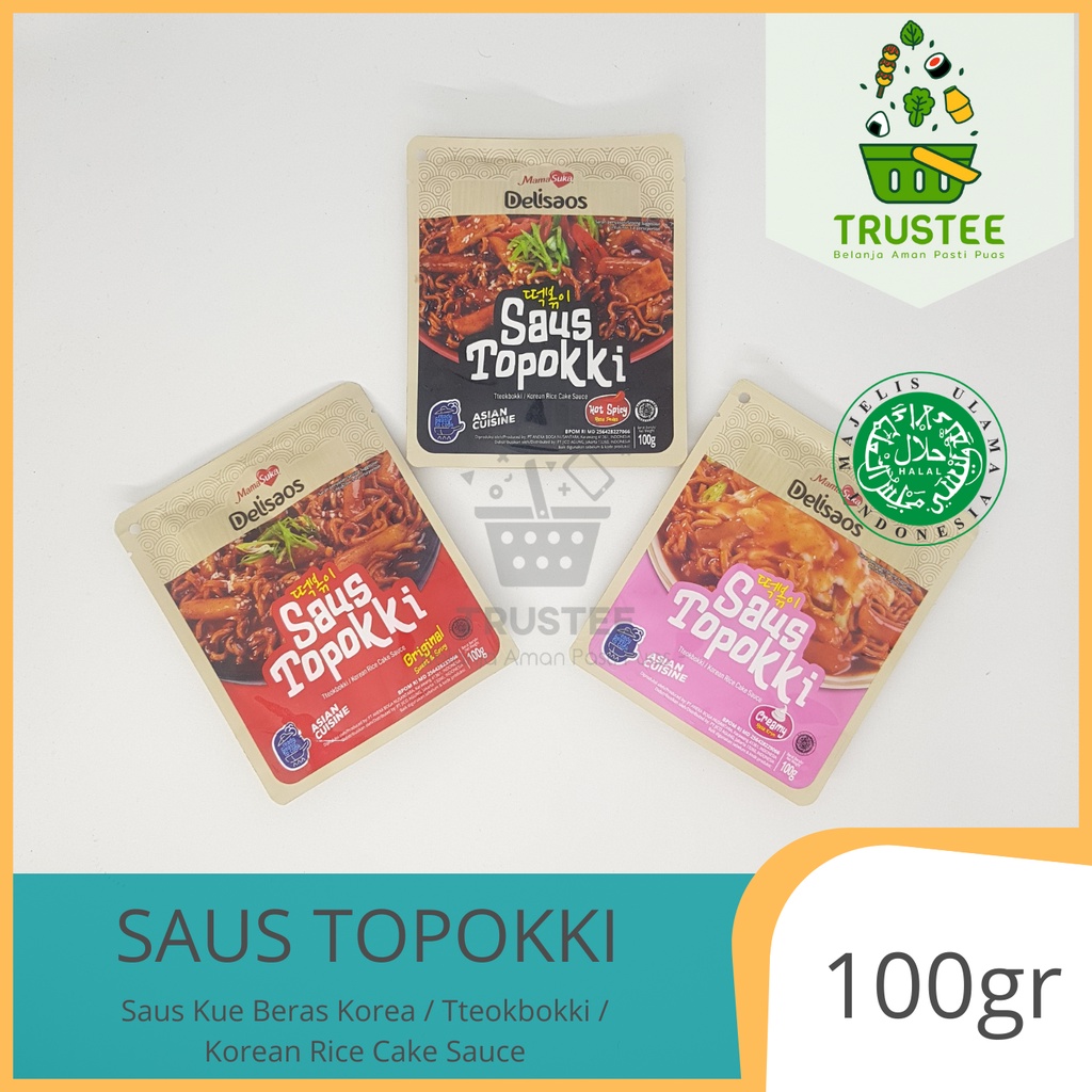 Saus Topokki HALAL MUI 100gr Mamasuka Delisaos Saos Pedas Tteokbokki Teokboki Tokpoki Sauce