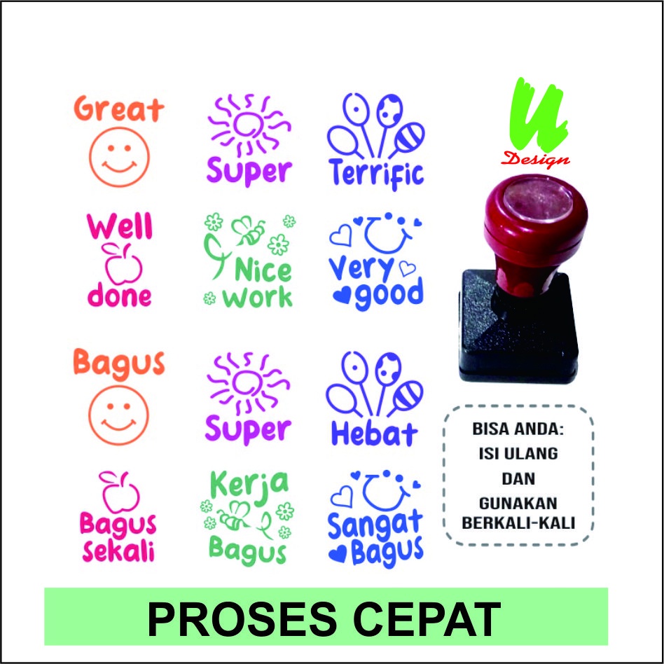 

Stempel Penilaian Reward Guru TK / Paud / Anak / SD