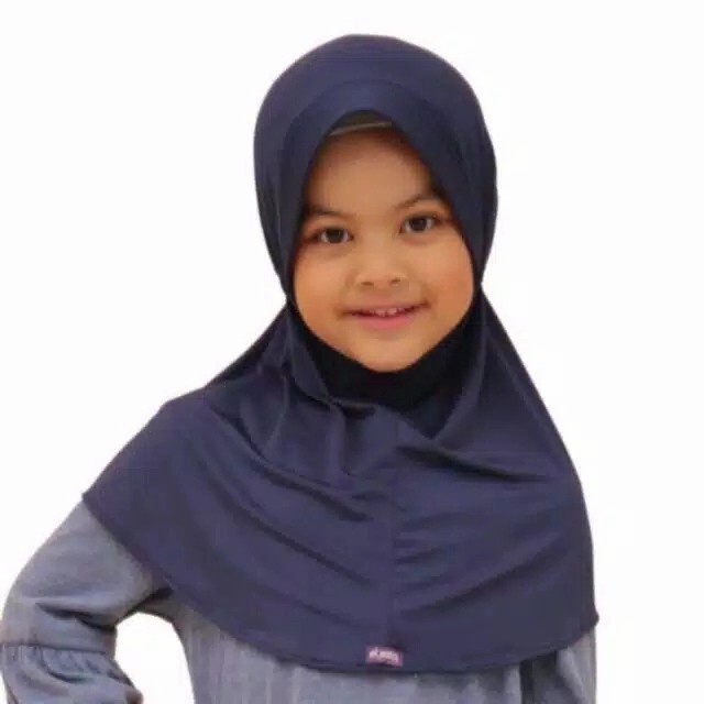 Bagus Kerudung Serut Anak M/Jilbab Serut Anak Tali Belakang/Bergo Instan Terbatas